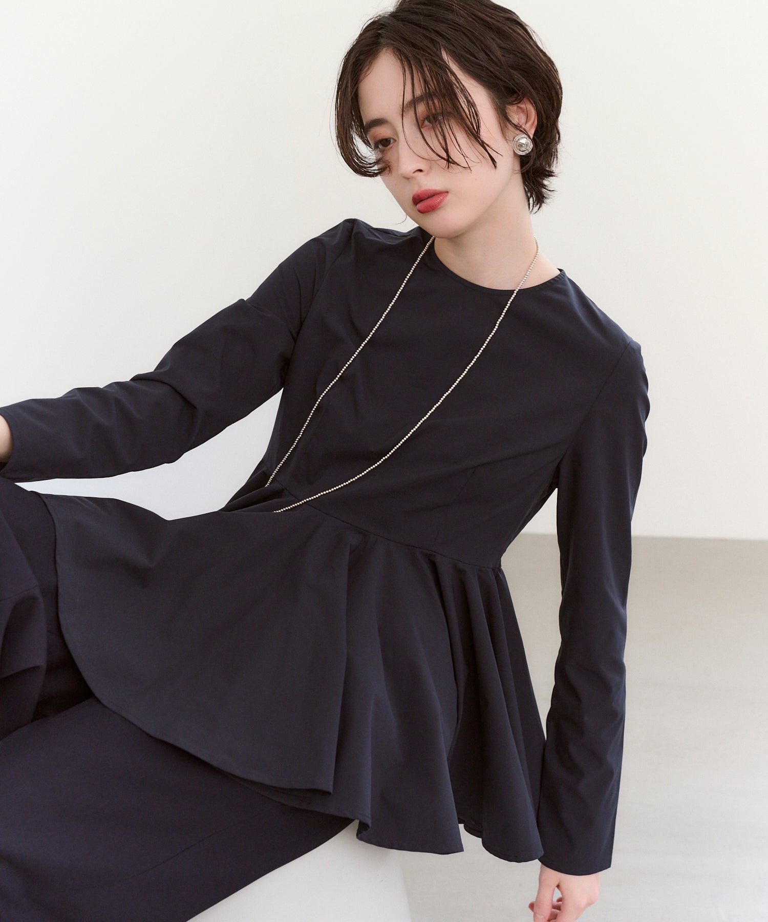 Water-Repellent】Basic Peplum Blouse – maré（マレ）オンラインストア
