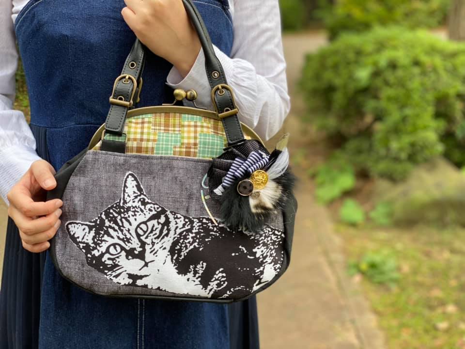 型紙＆レシピ付き口金】24cmくし形あおりがま口バック（大玉AG