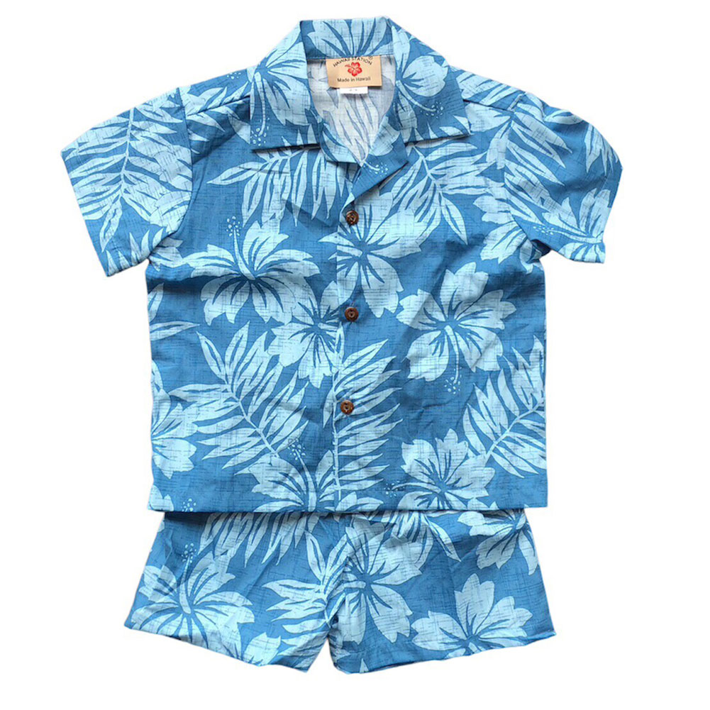 キッズ アロハシャツ パンツ 上下セット ハワイアン キッズウェア