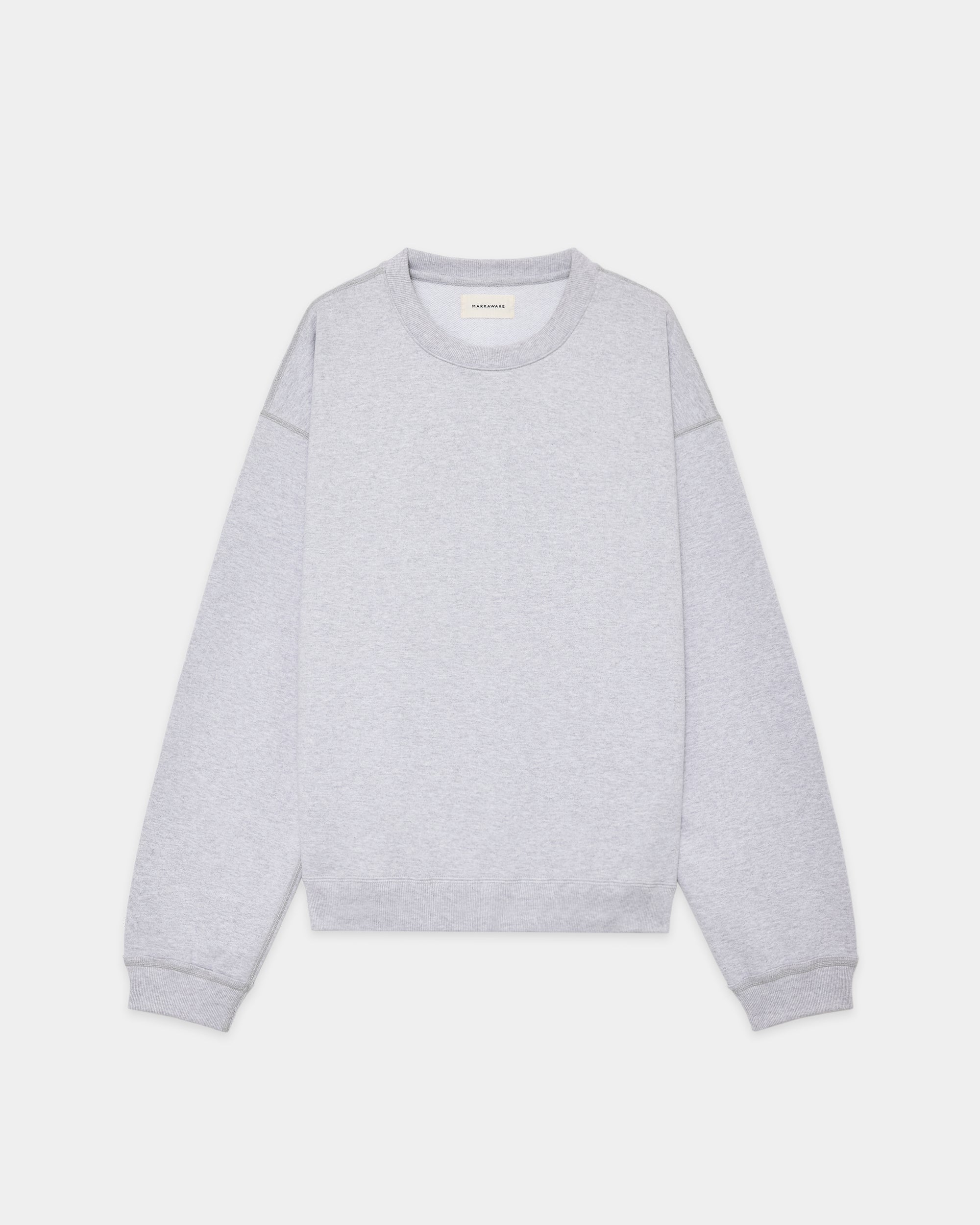 ORGANIC COTTON HEAVY FLEECE COMFORT SWEAT, Ash Gray – MARKAWARE