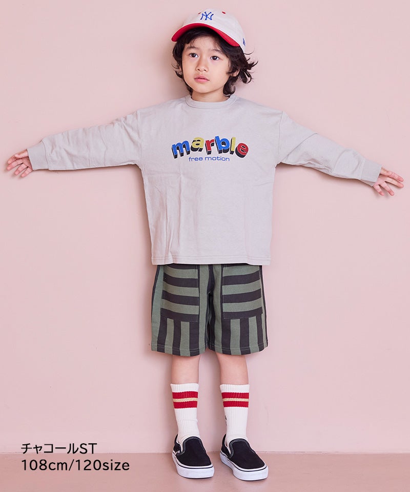 ミニウラケストライプショートパンツ ｜ ボトムス ｜ 子供服のセレクト