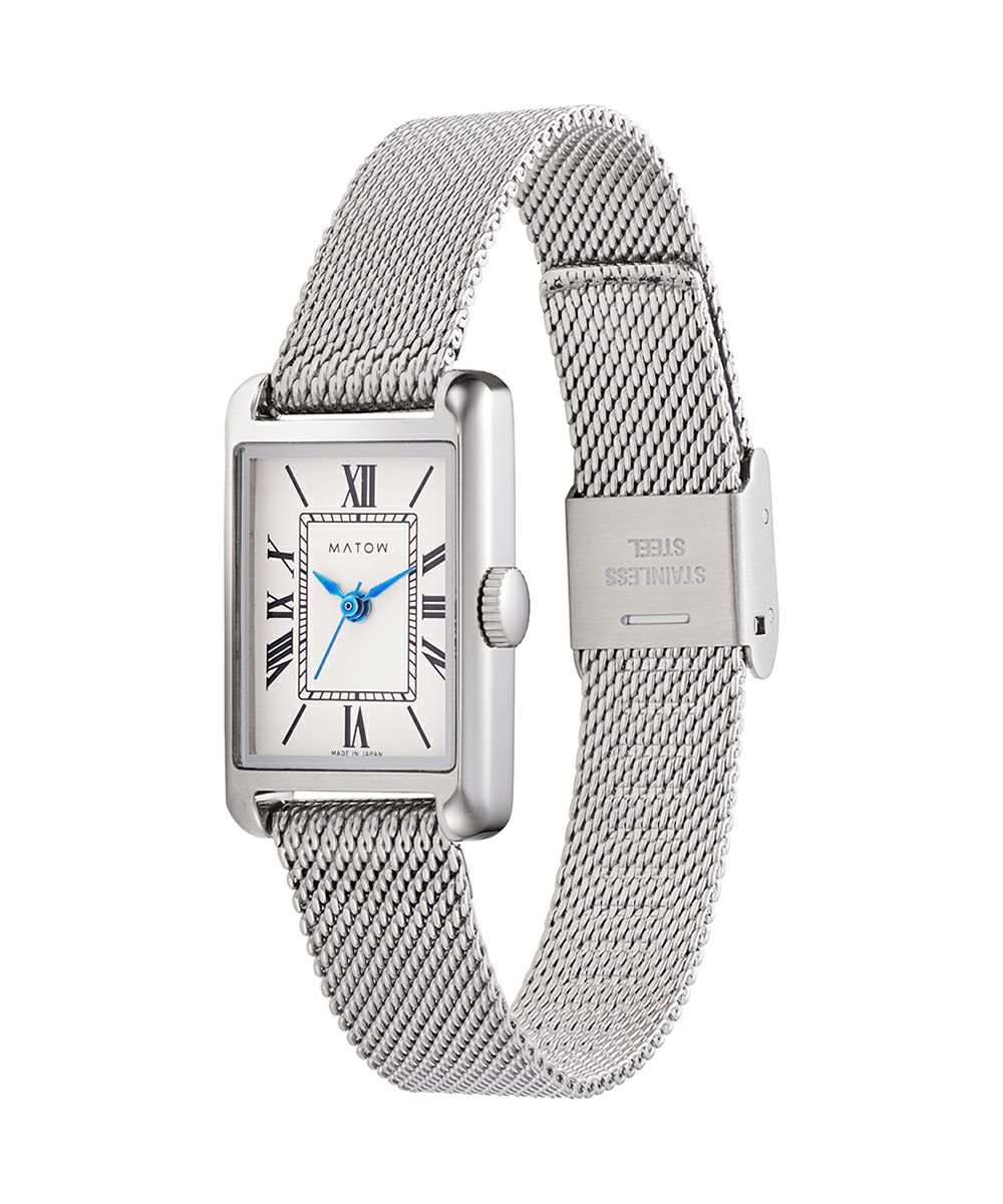 MATOW マトウ TSUKI 朧月 / SQUARE SILVER MESH レディース 腕時計