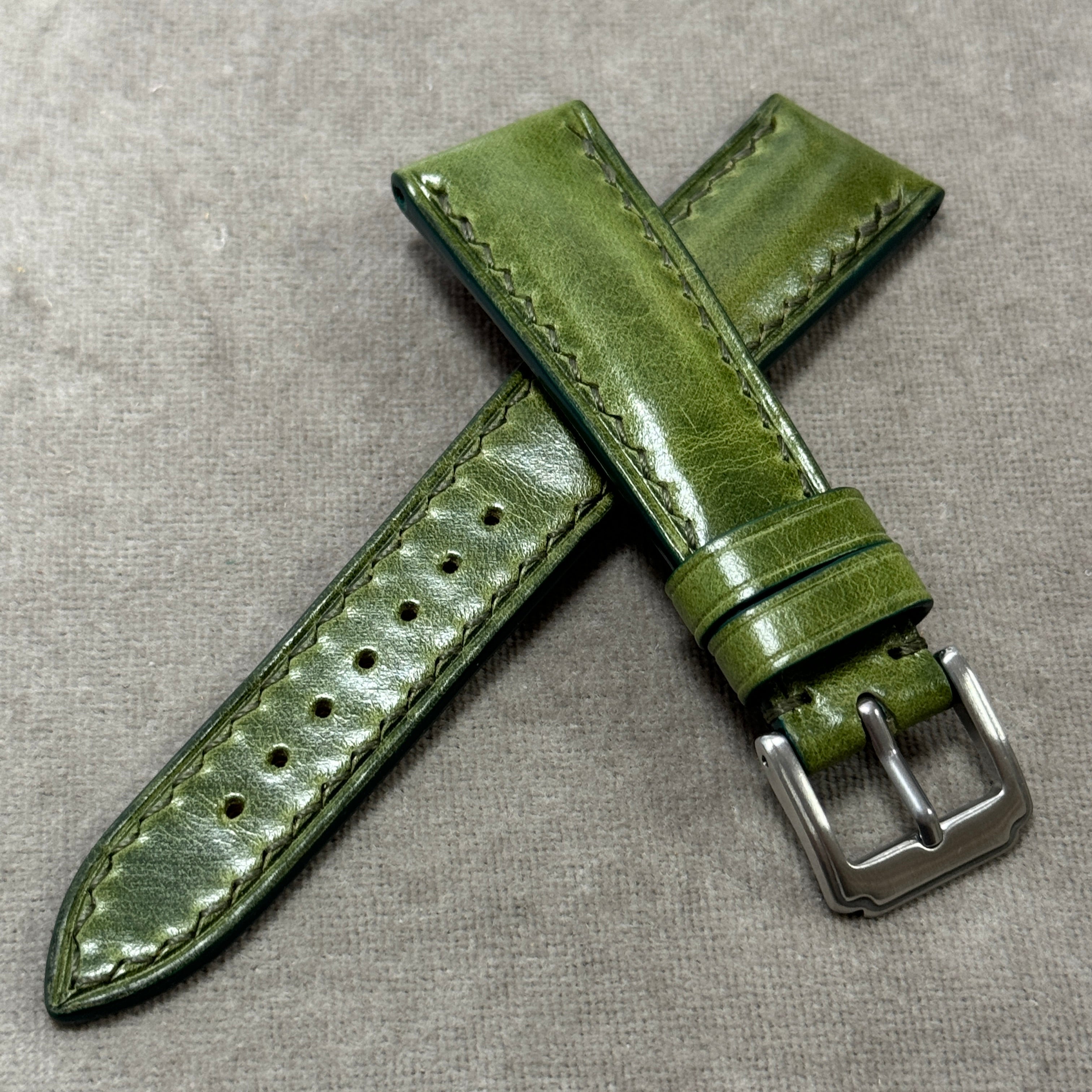 Oil Leather】Vintage Green 21-16mm – 松下庵