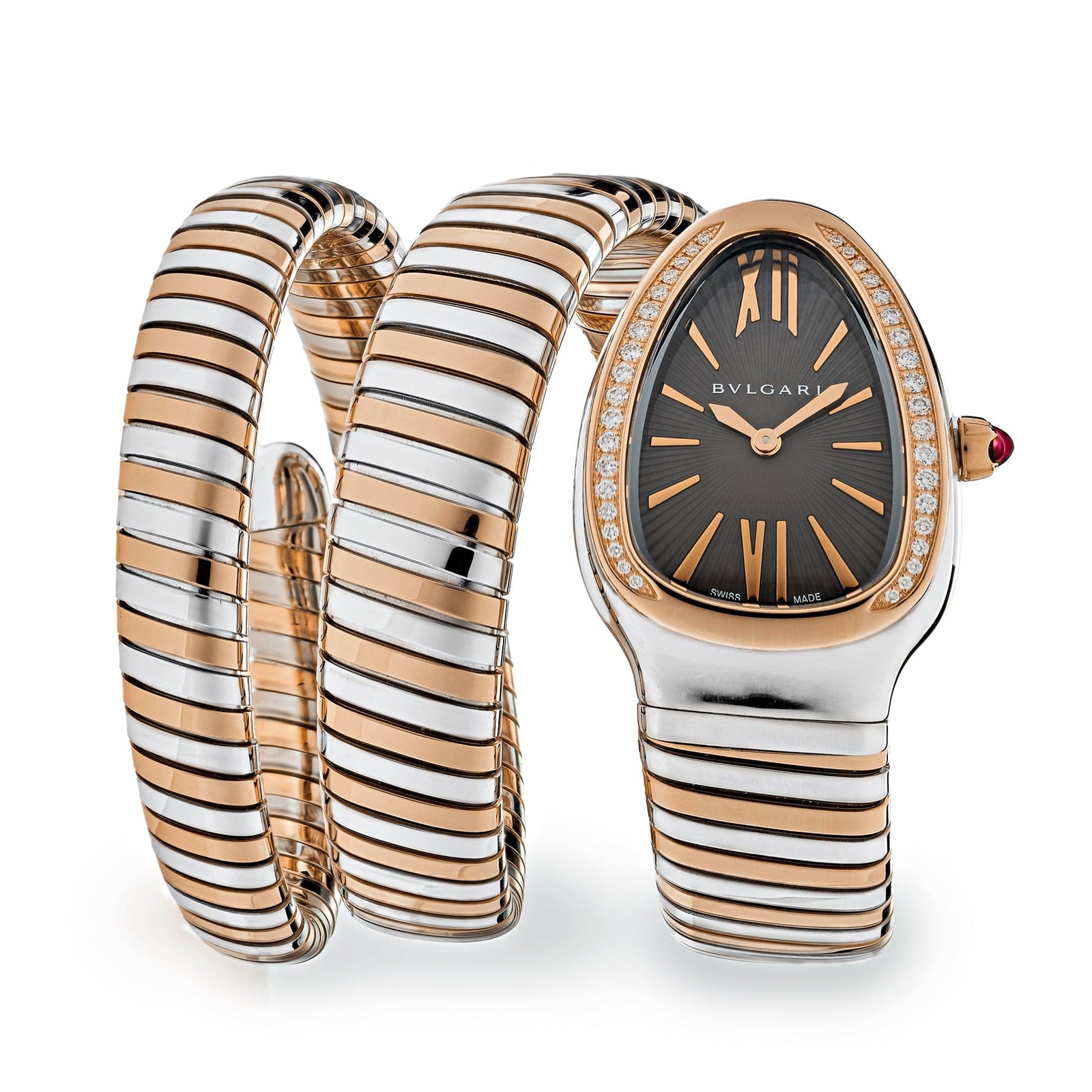 BVLGARI Serpenti Tubogas Watch 102680 Two-Tone Double Spiral