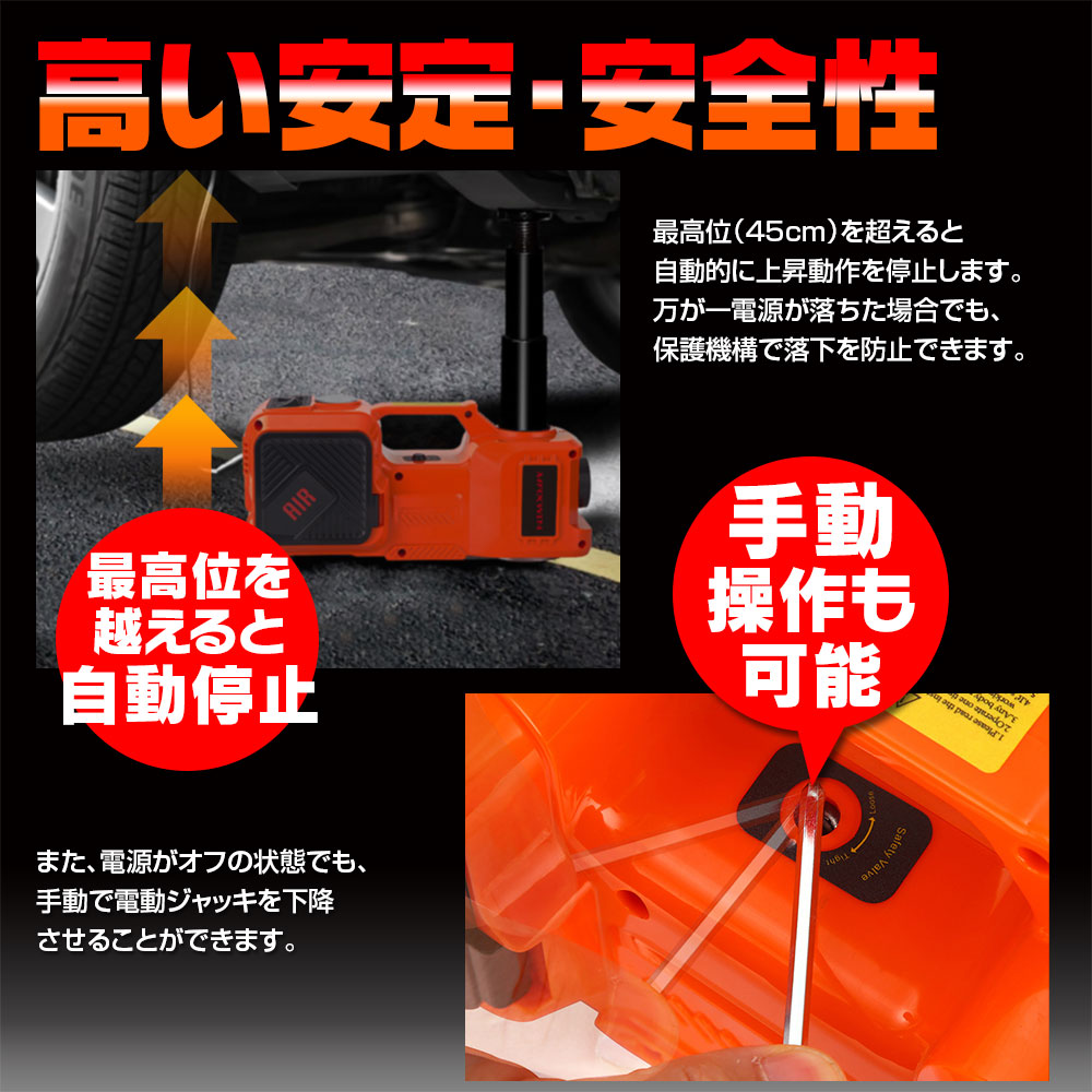 最大5tまで対応する電動ジャッキ K-JAK02-5T | マックスウィン | MAXWIN