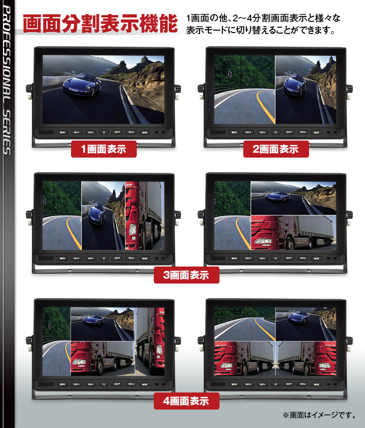 カメラ4入力対応 10.1インチモニター SV2-TK1011 | マックスウィン