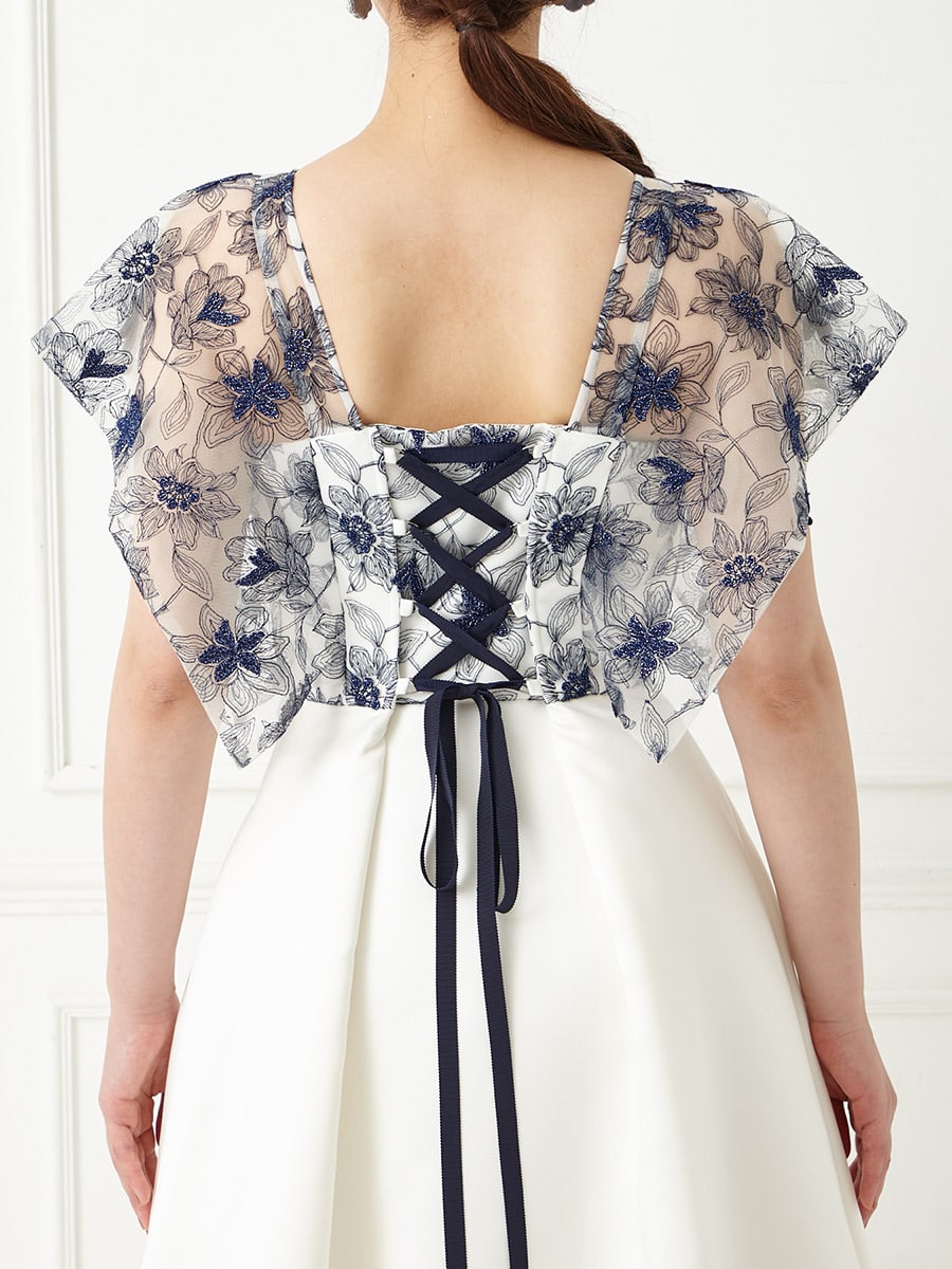 残りわずか】harmony/スピンクルレース×サテンAラインドレス(M オフ