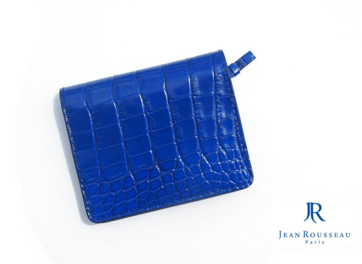 ジャンルソー｜JEAN ROUSSEAU｜ミニウォレット アリゲーター｜ブルー