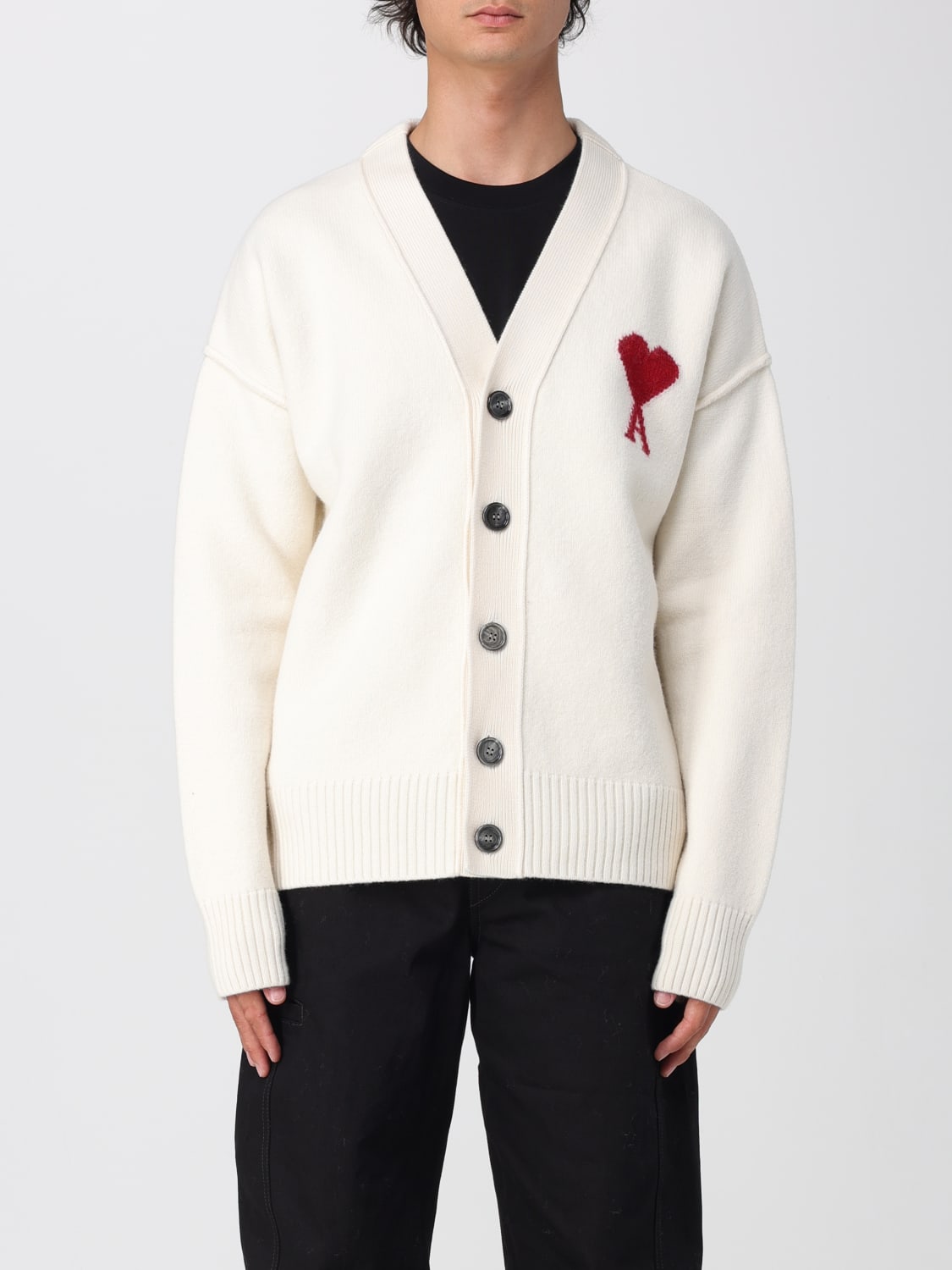 Ami Paris Cardigan men - White | UKC3670180 | GIGLIO.COM