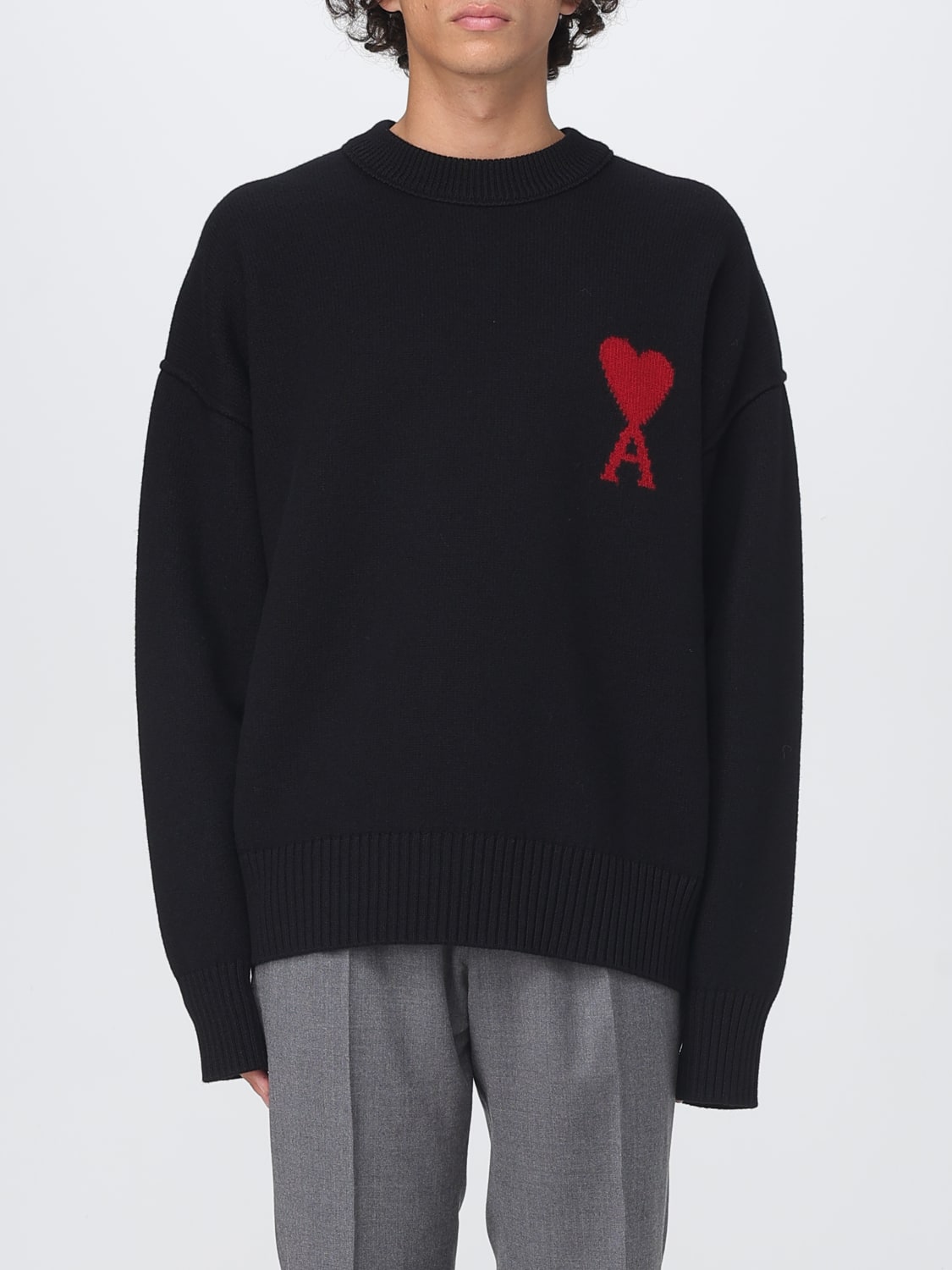 Ami Paris Sweater men - Black | UKS838018 | GIGLIO.COM