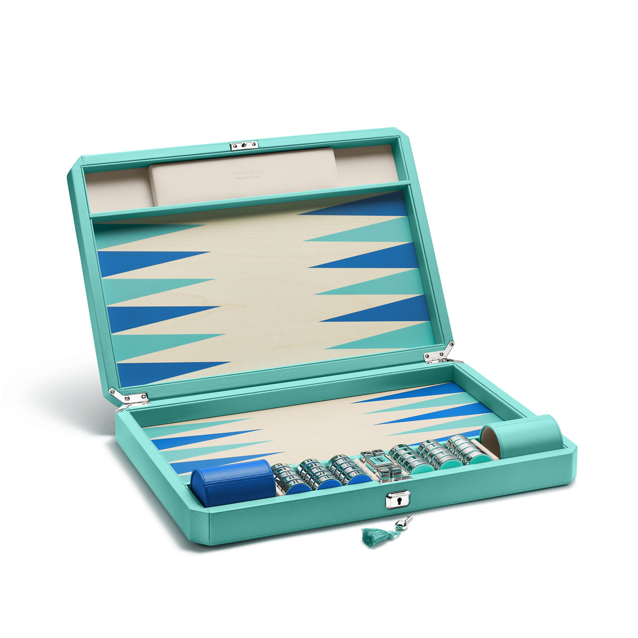Tiffany Facets:Backgammon Set in Tiffany Blue® Leather | Tiffany
