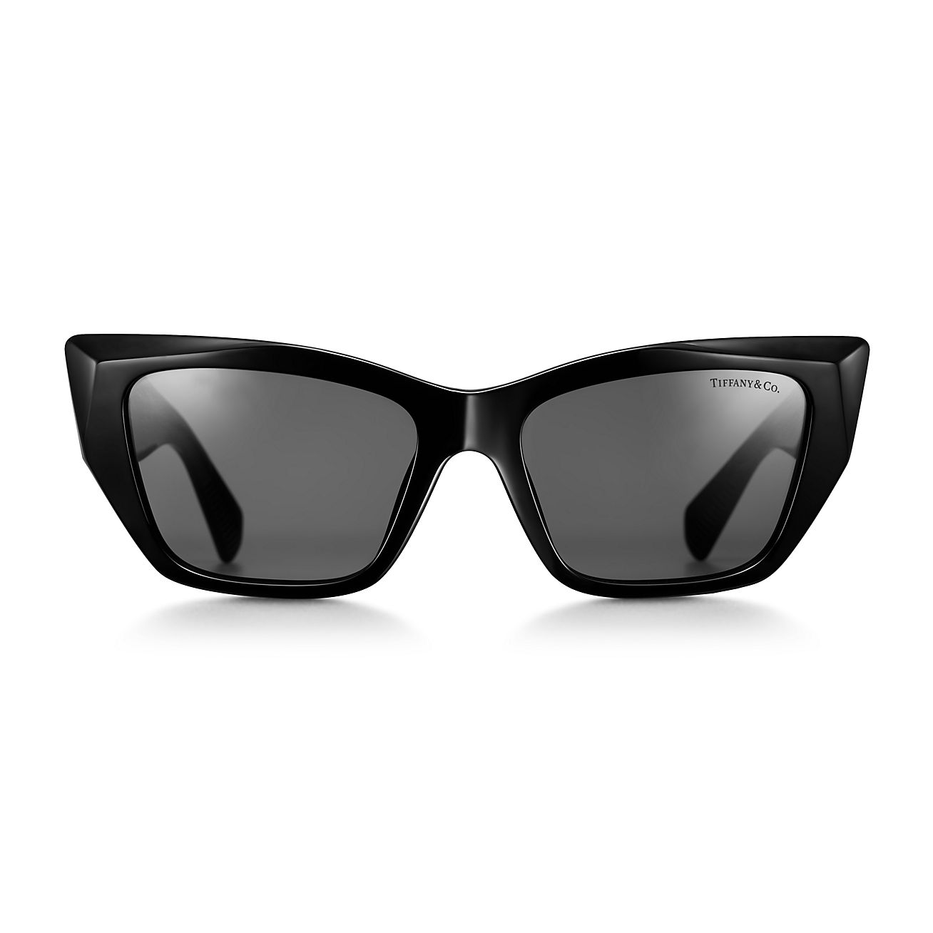 ティファニー サングラス ブラック アセテート ダーク グレー レンズ