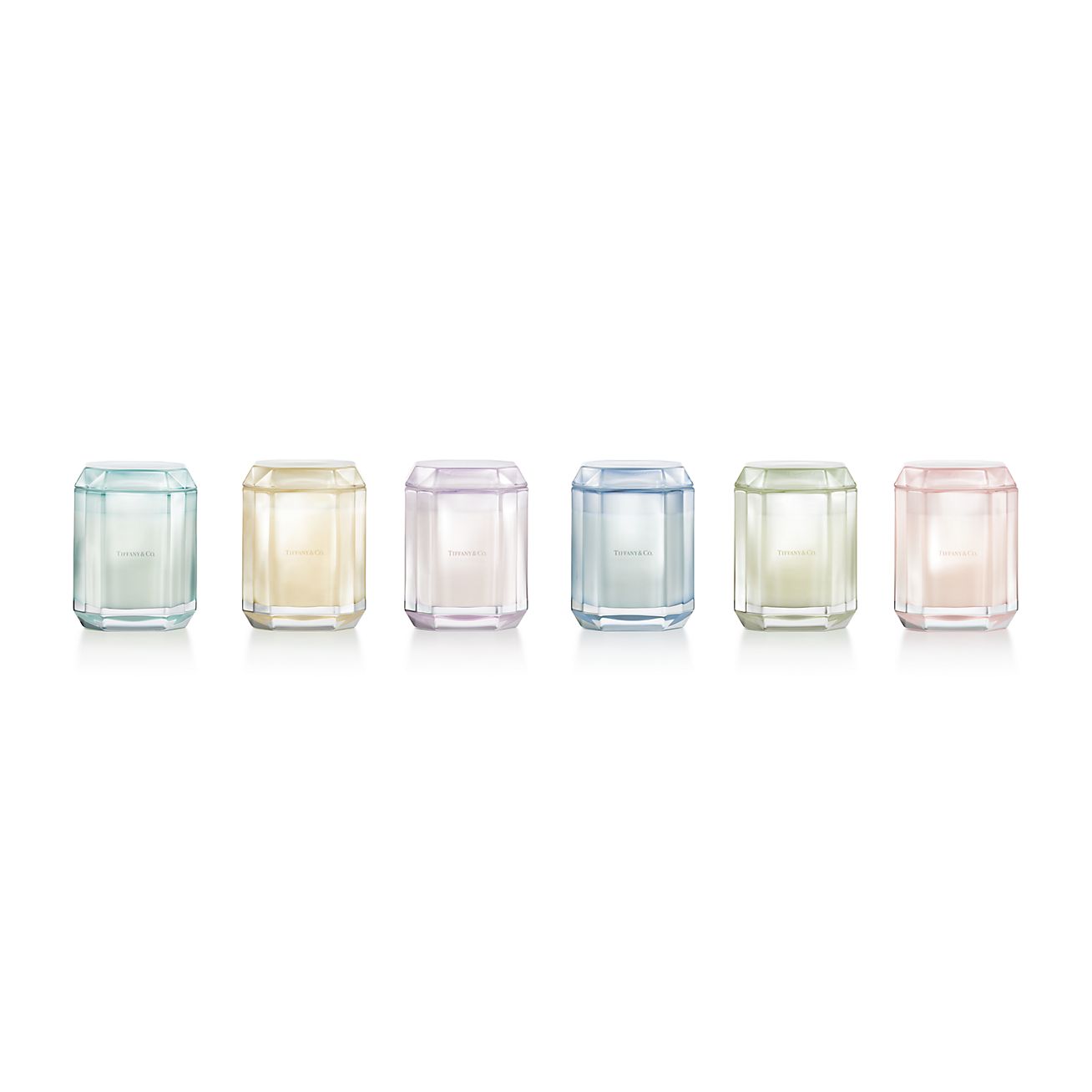 Tiffany Facets About Love Candle in Kunzite-colored Glass