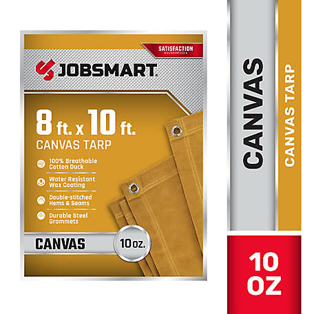 JobSmart 6 ft. x 8 ft. Canvas Tarp, Yellow at Tractor Supply Co