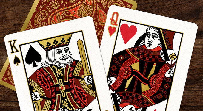 Paisley Royals Red Playing Cards by Dutch Card House | X-Decks
