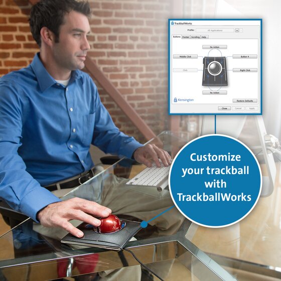 スリムブレードトラックボール | 人間工学に基づいた入力デバイス