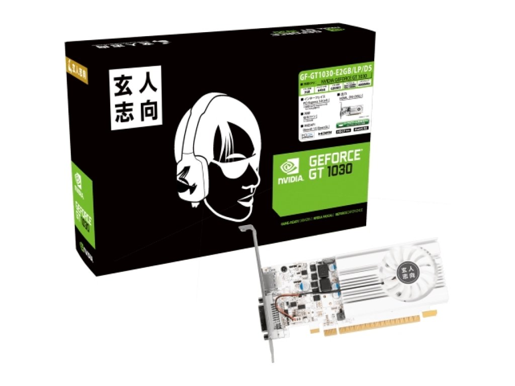 玄人志向 GF-GT1030-E2GB/LP/D5 GeForce GT 1030 2GB 64-bit GDDR5 PCI