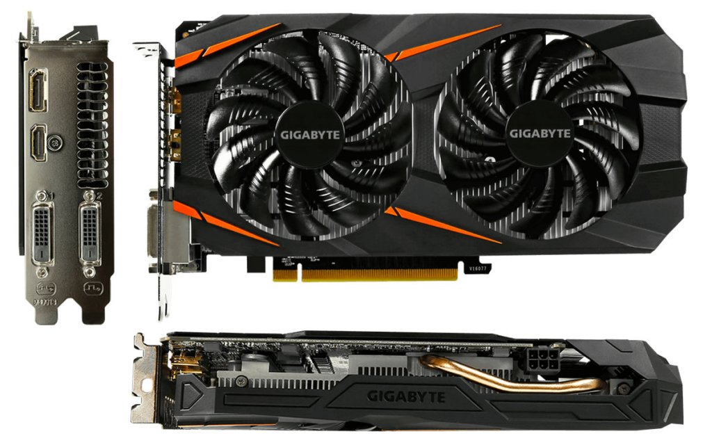 セミファンレス仕様のWINDFORCE 2Xクーラーを採用したGEFORCE GTX1060