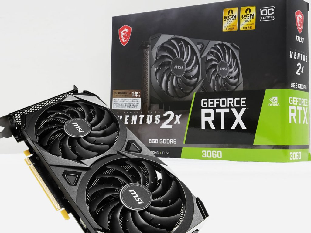 MSIからGEFORCE RTX 3060メモリー8GB版「GeForce RTX 3060 VENTUS 2X