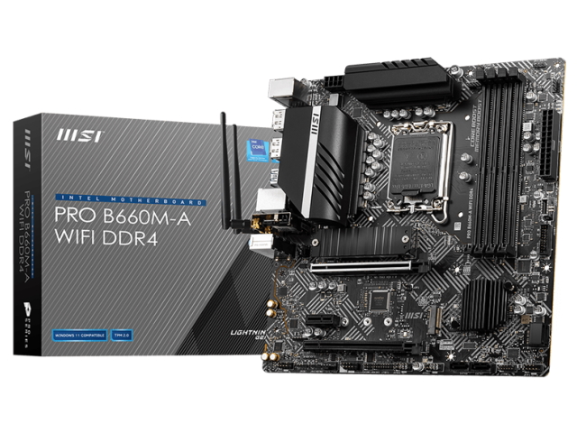 MSI PRO B660M-A WIFI DDR4 インテル 600シリーズ LGA1700対応 intel