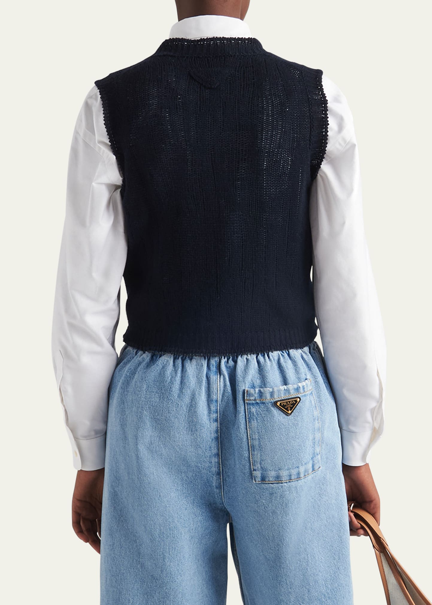 Prada V-Neck Cashmere Sweater Vest - Bergdorf Goodman