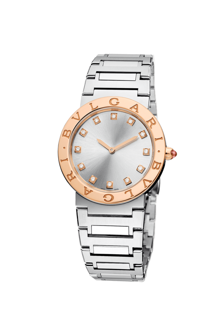 Steel and gold Bvlgari Bvlgari Watch Silver with Diamonds 103577