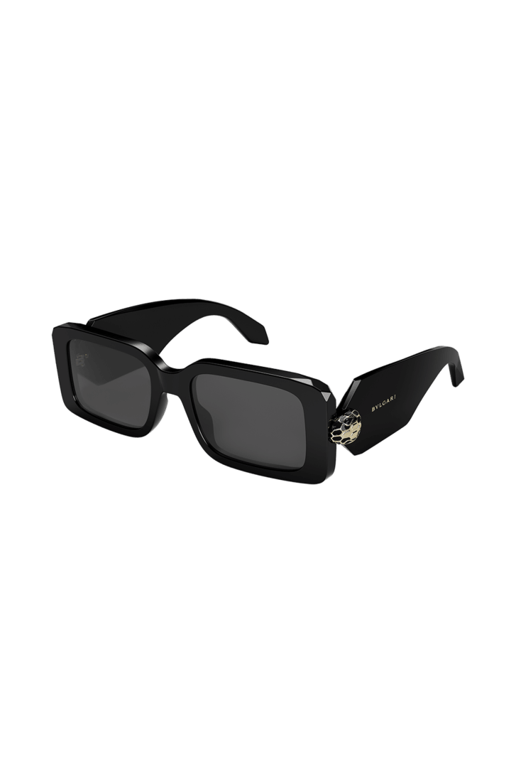 Rectangular Black Serpenti Sunglasses 904359 | Bvlgari