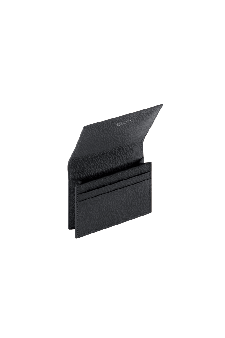 Black Calf leather Bvlgari Bvlgari Man Business Card Holder 294737