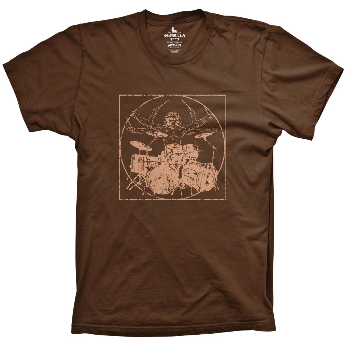 Davinci Drummer T-Shirt | Les Paul Vintage Music T-Shirt