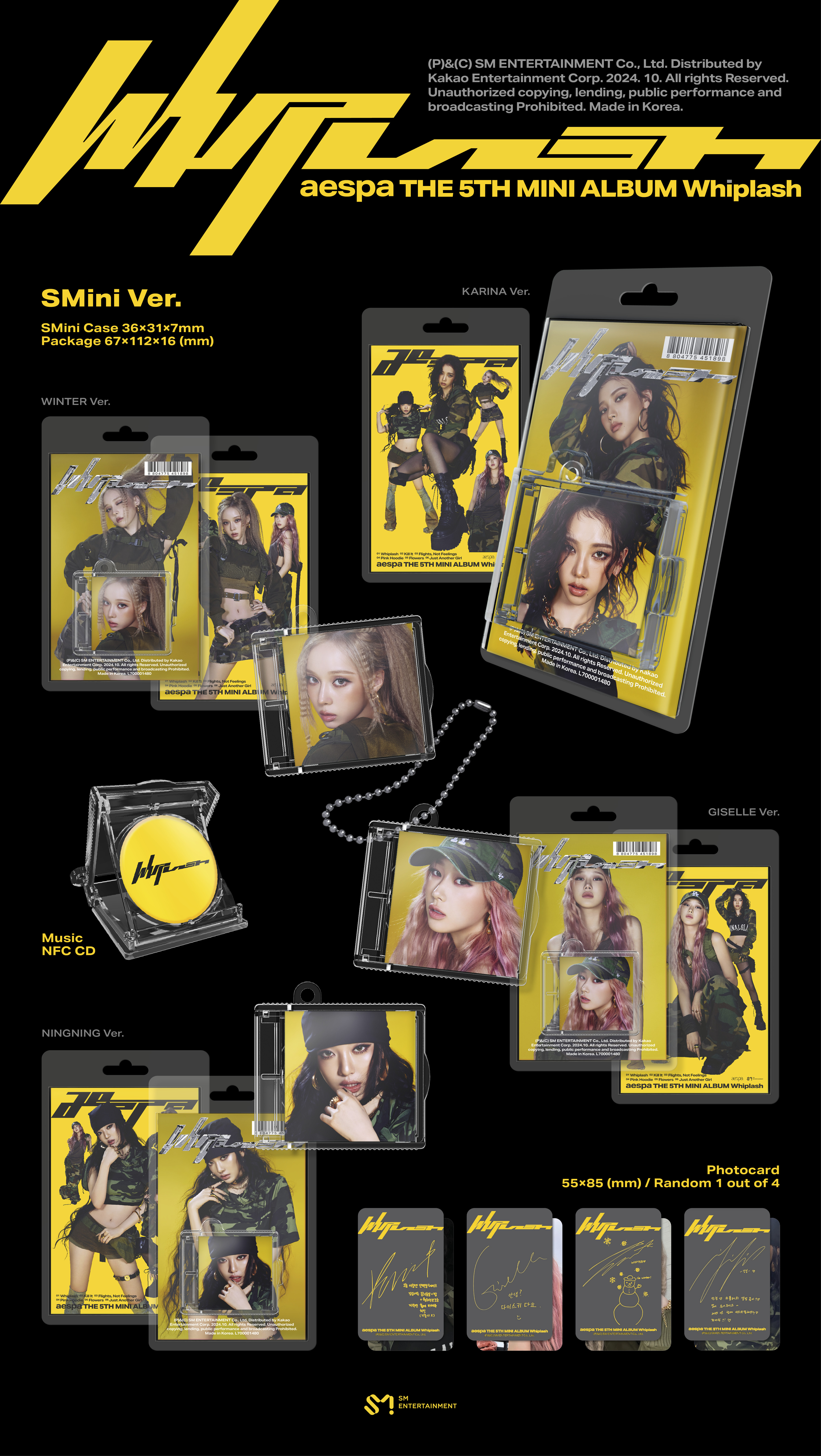 ktown4u.com : [4CD SET] aespa - 5th Mini Album [Whiplash] (SMini