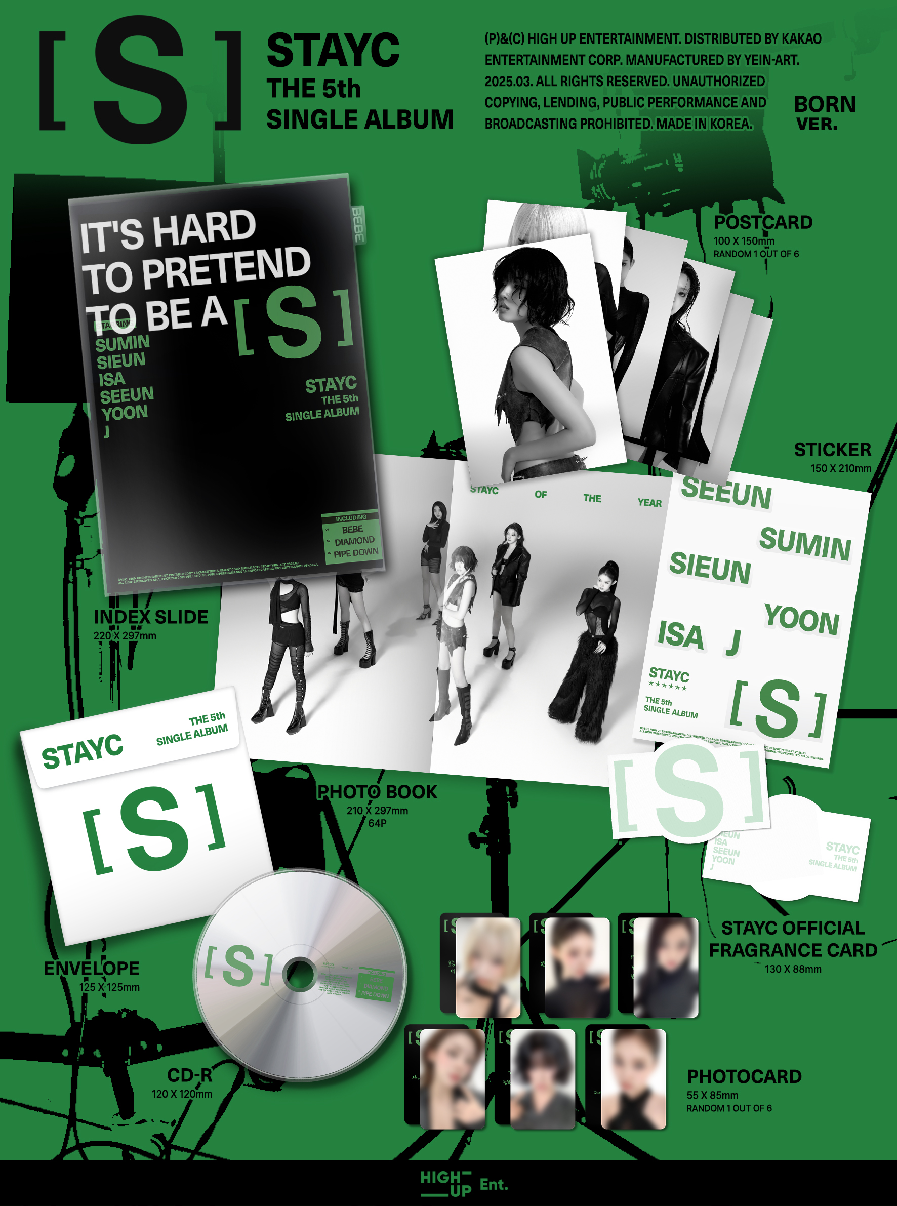 jp.ktown4u.com : STAYC - シングルアルバム5集 : S [2種の中ランダム1種]