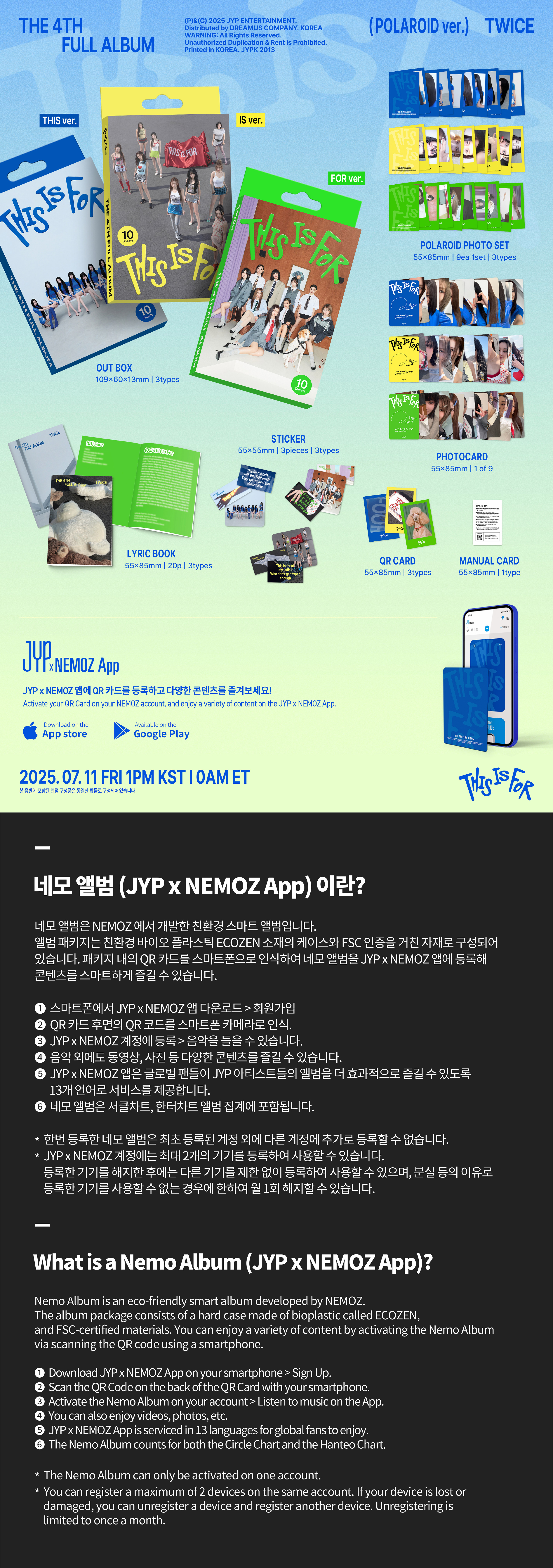 jp.ktown4u.com : TWICE - 正規アルバム4集 [THIS IS FOR] (POLAROID