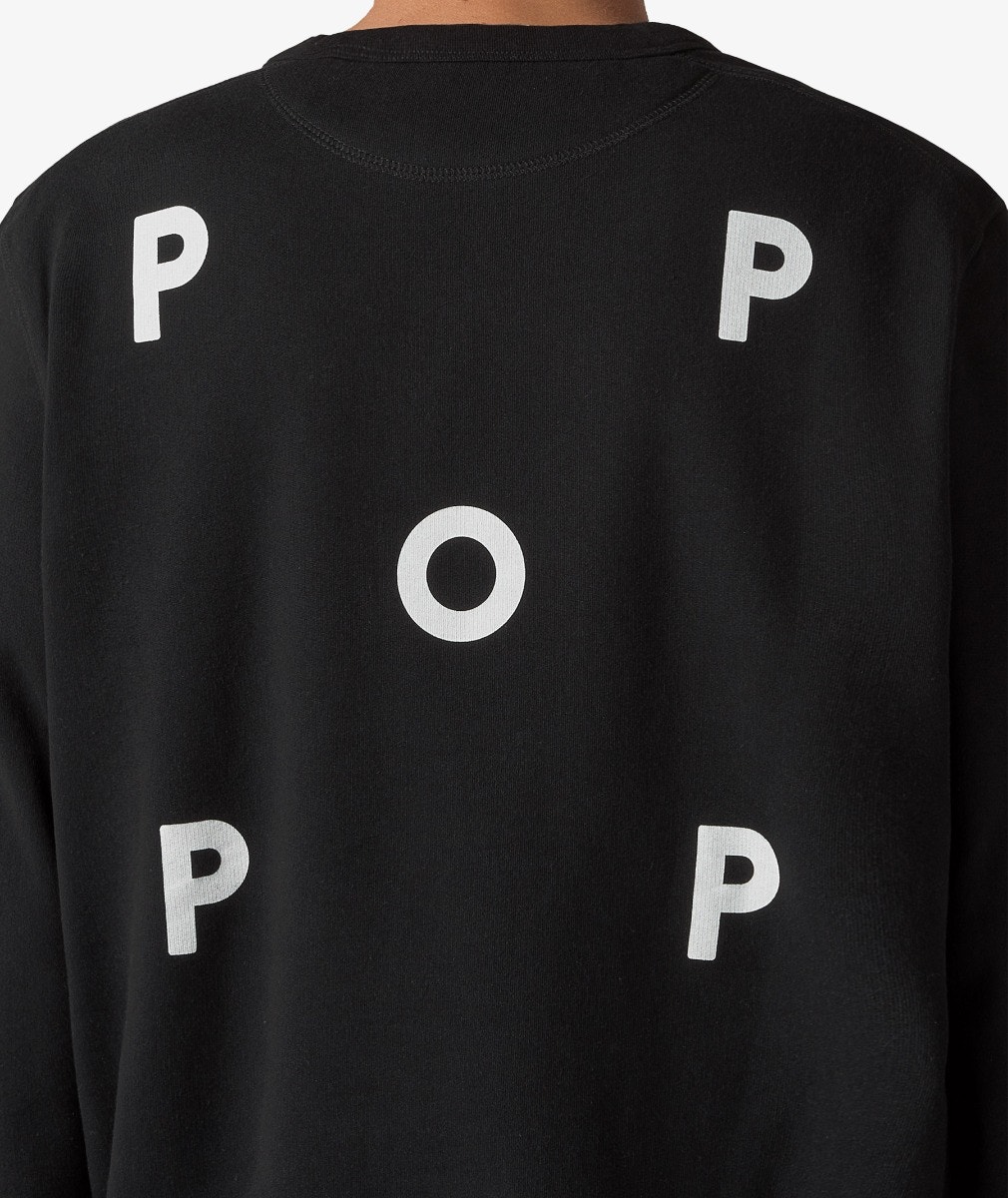 Pop Trading Company Logo Crewneck in Black | SVD USA