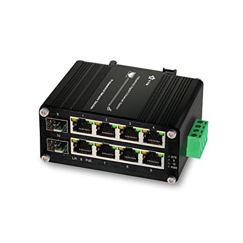 Switch Industrial Administrable 8-Puertos Ethernet Gigabit 802.3at