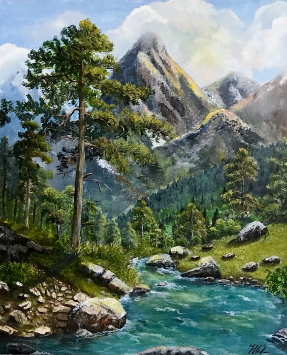 Mountain Landscape, Painting by Natalia Glazunova | ArtMajeur