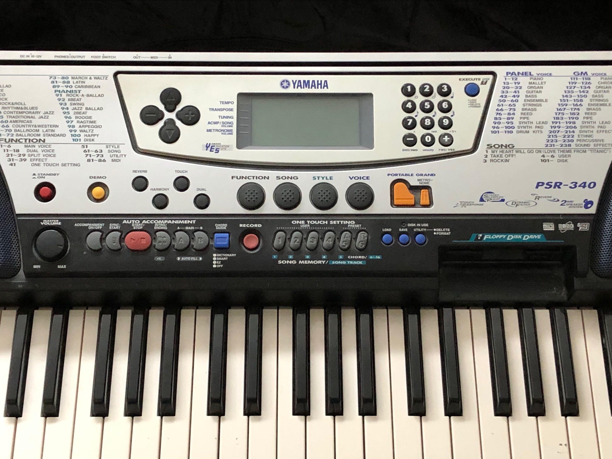 PSR-340 - Yamaha PSR-340 - Audiofanzine