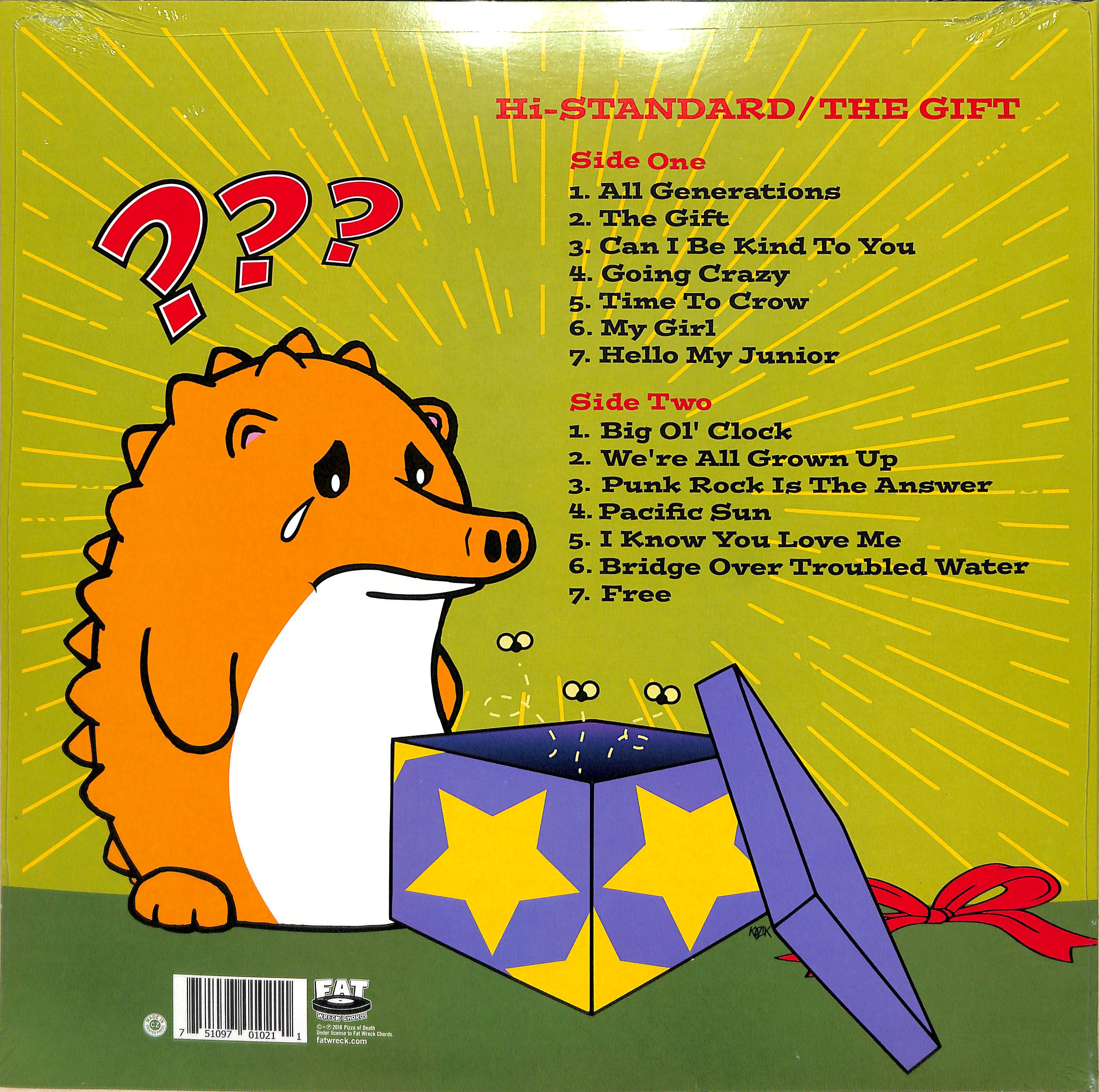 芽瑠璃堂 ＞ HI-STANDARD 『The Gift (LP)（12インチ） (直輸入盤)』FAT102