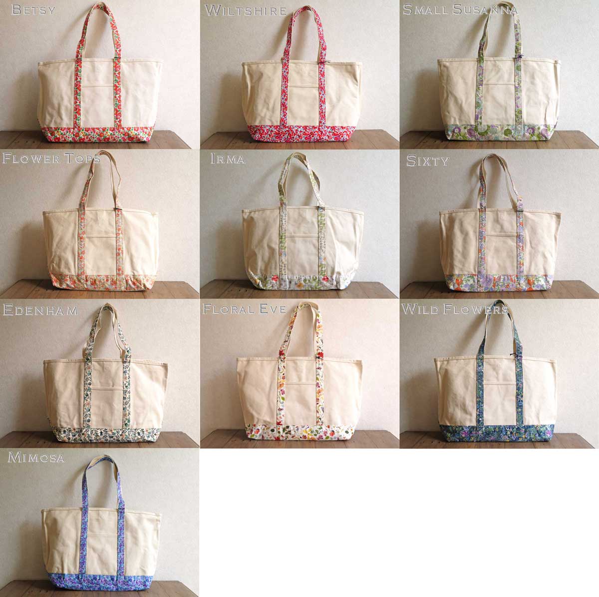 LIBERTY FABRICS リバティプリントを使ったトートバッグ（L) マザーズ