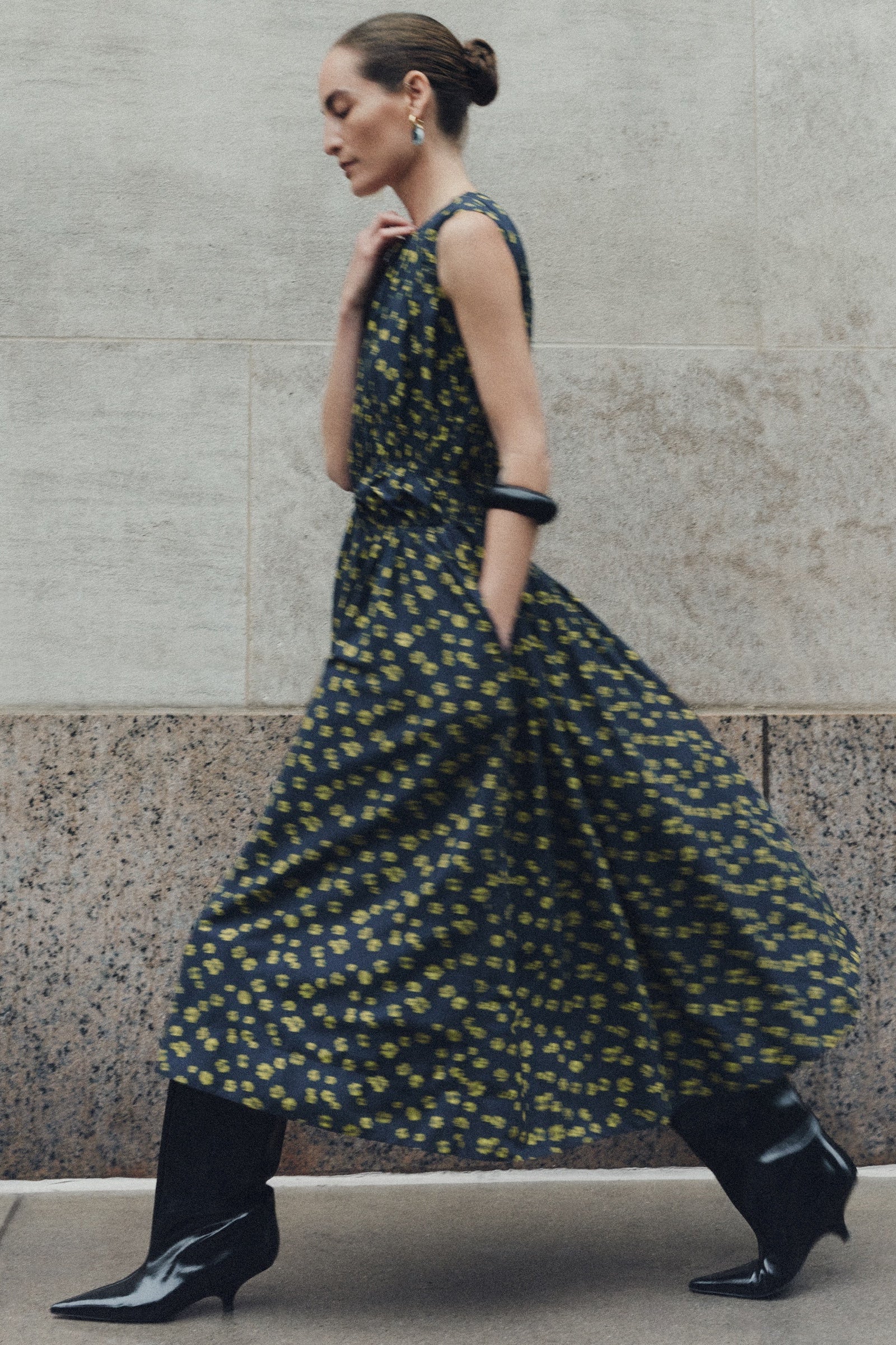 Soliman Dress in Navy