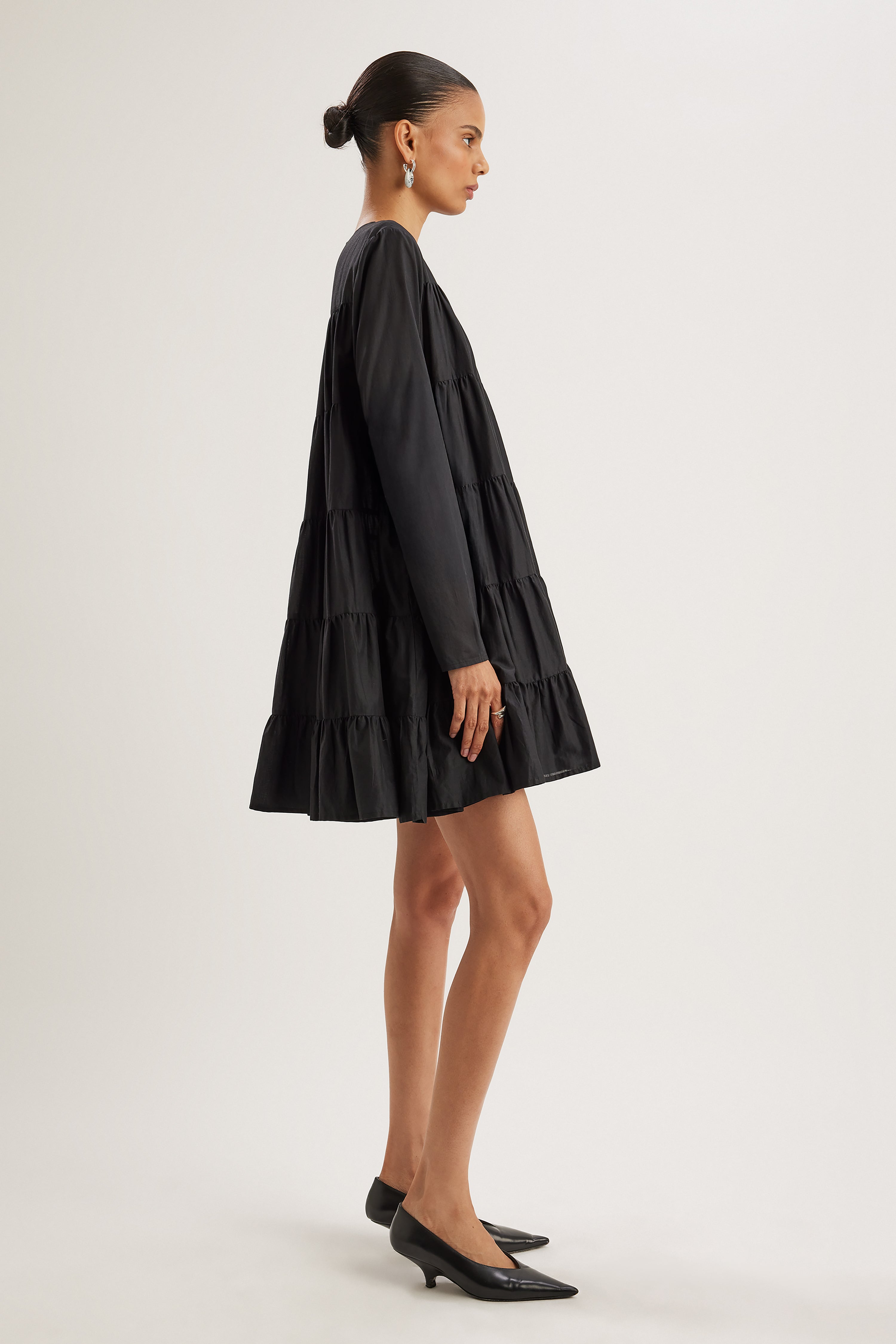 Merlette Soliman Tiered Dress in Black