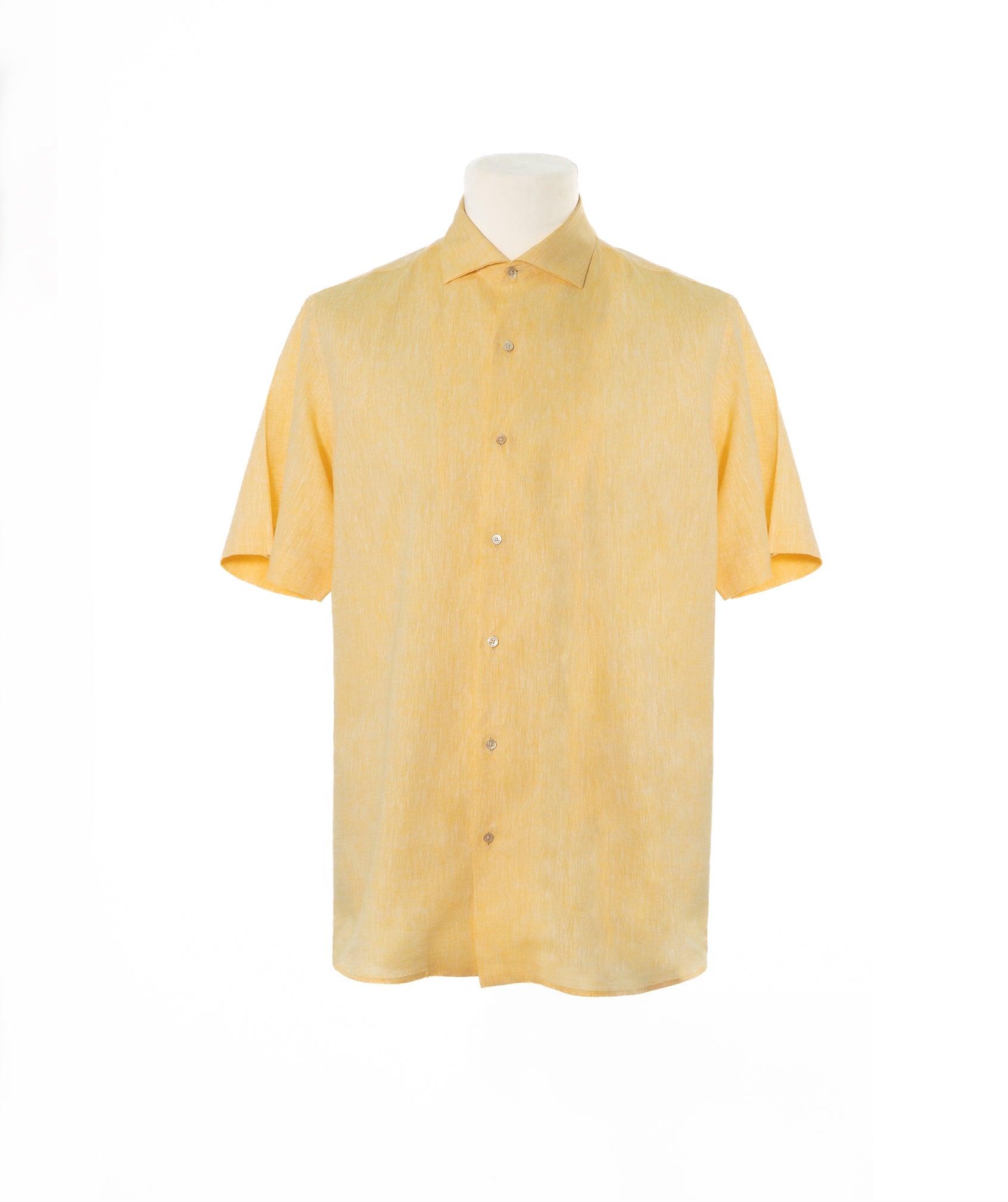 Mesciu Gigi Pianosa Formal Shirt | Laguna Yellow | Cotton/Linen | $190