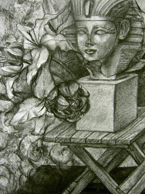 植田会員の繊細で大胆な木炭デッサン ｜ 東京新宿のメッツ絵画教室