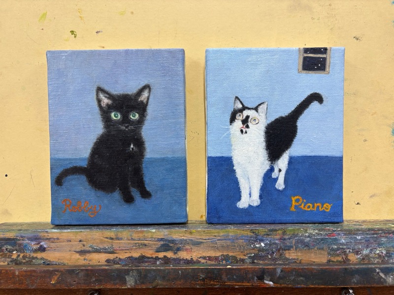 新宿教室／若松会員様の油彩画「猫」 ｜ 大人におすすめの絵画教室