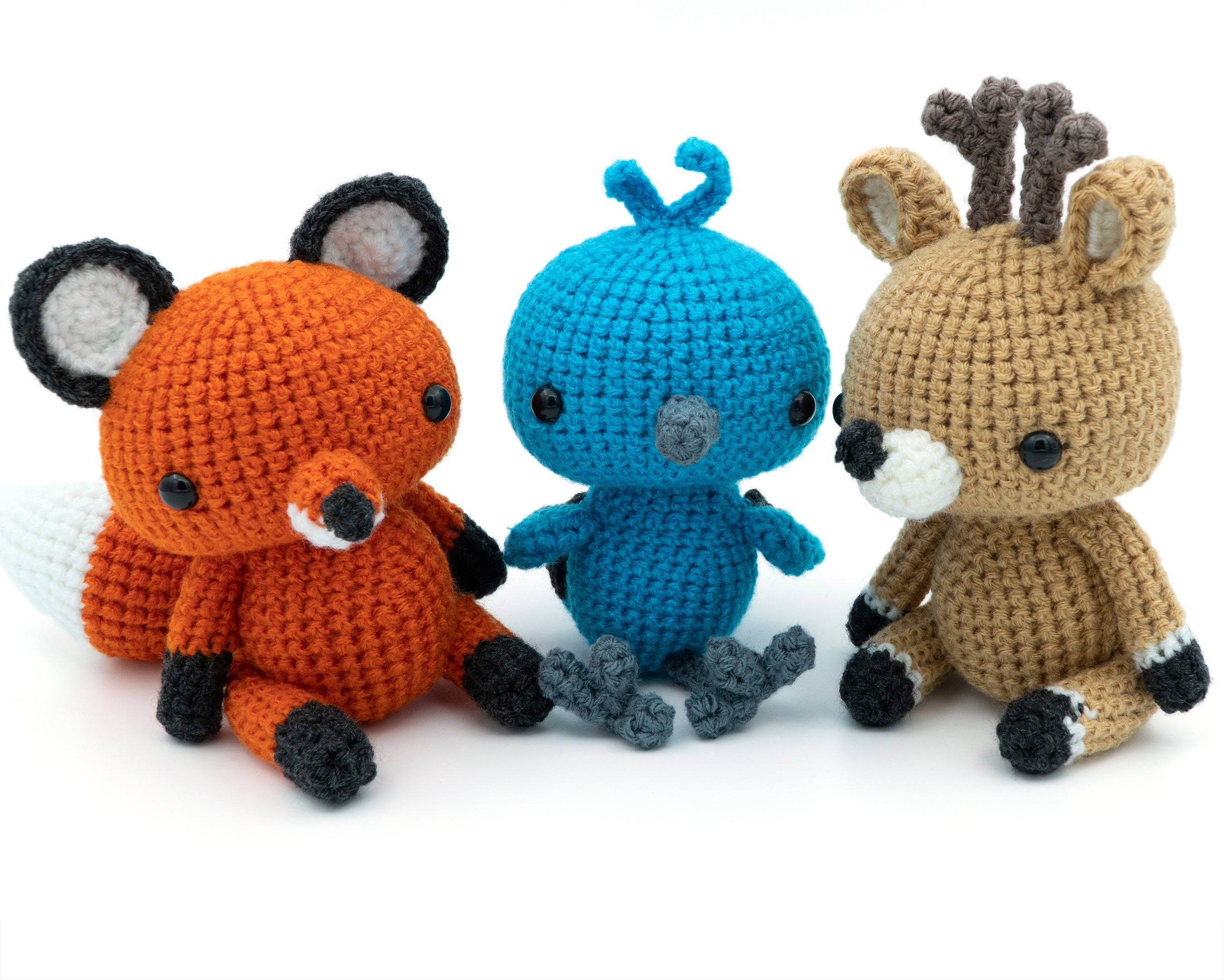 Woodland Critters Bundle #2 - Fox Bluebird Deer Crochet PDF | MevvSan
