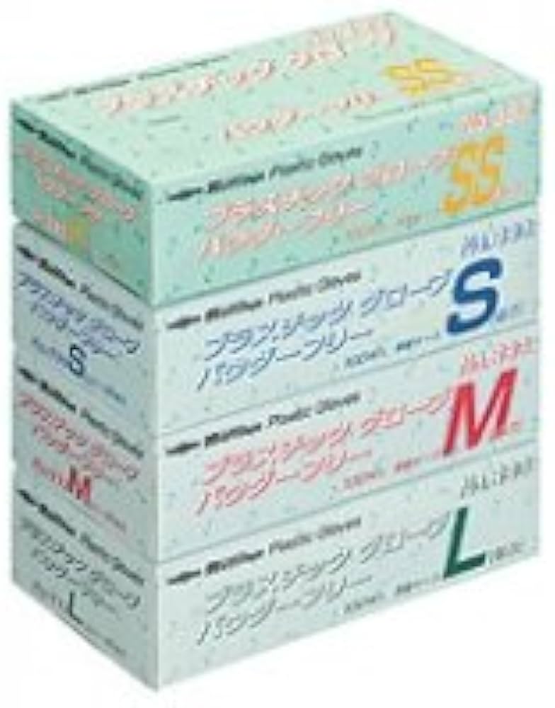 Amazon | プラスチックグローブ No.380(粉なし) M 1ケース(100枚×10箱