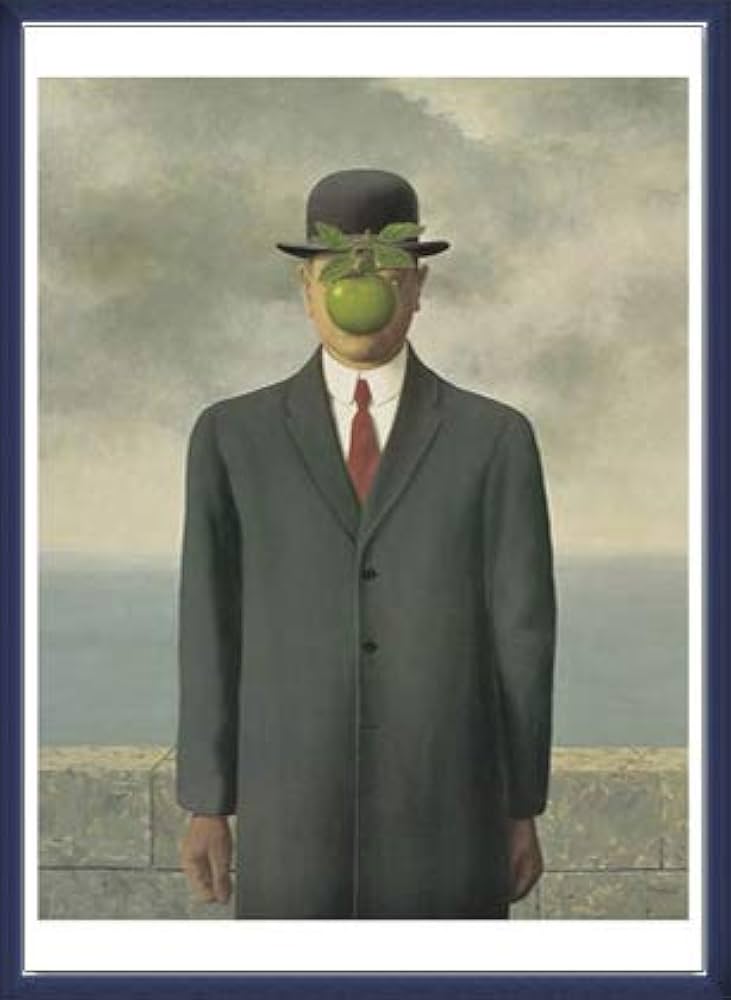 Amazon.co.jp: ポスター ルネ マグリット 人の子 (余白あり） 額装品