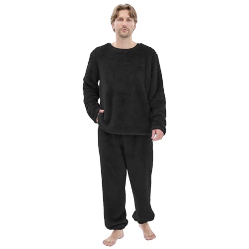 PJGGZ Fleece Mens Pajamas Set, Big and Tall Fluffy Adult Pjs Sets