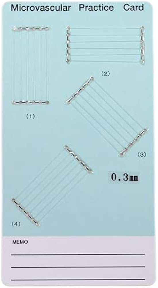 Amazon.co.jp: 村中医療器 血管吻合練習カード(MPカード) 3個入 0.3mm