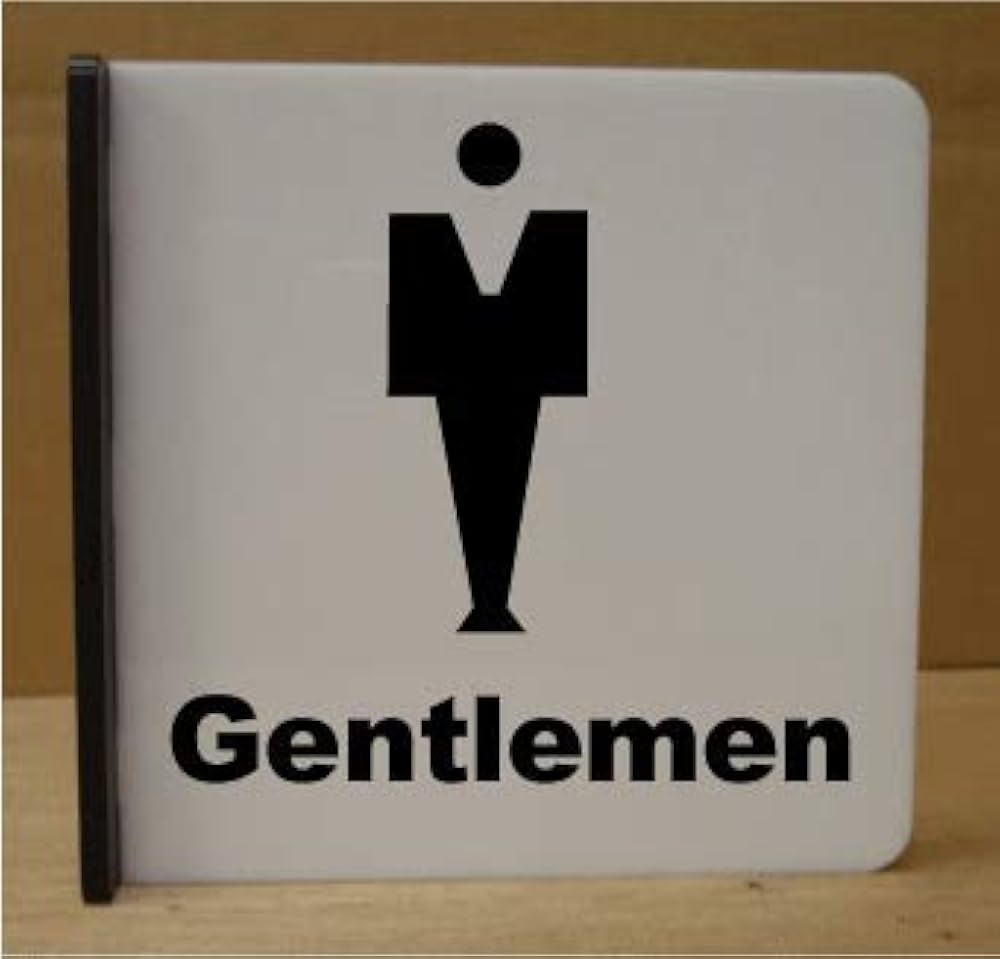 Amazon | 突き出し式 トイレマーク 男性 トイレ看板 TOILET 紳士 化粧