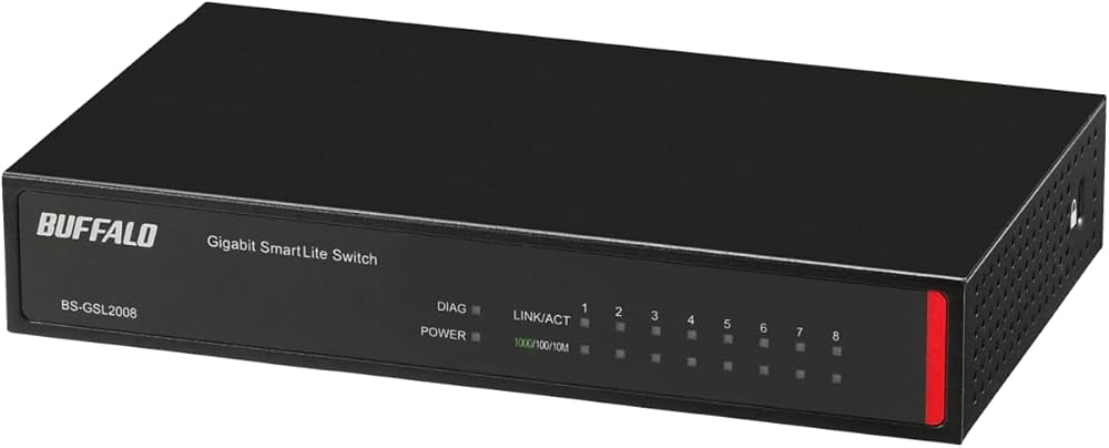 ルーター・ネットワーク機器 BUFFALO BS-GSL2008 Gigabit Switch